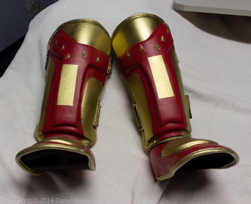 Cosplay boots red and gold