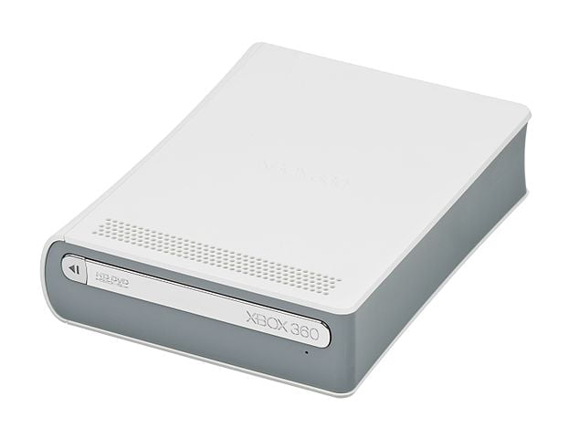 Xbox HD-DVD Drive Image attribution Evan-Amos, Wikimedia commons and is public domain